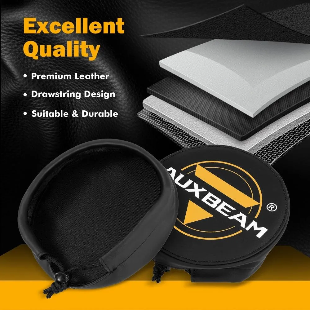 (2pcs/set) 7 Inch Round LED Driving Light Black Leather Cover Light Shield Cover