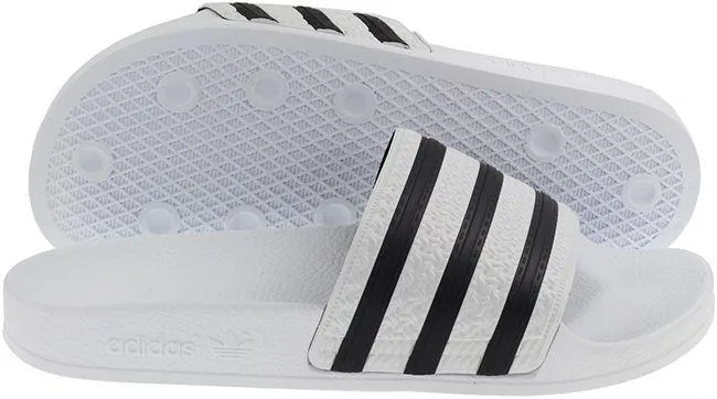 Adidas Womens Adilette Slide White Black