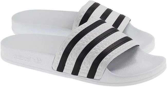 Adidas Womens Adilette Slide White Black