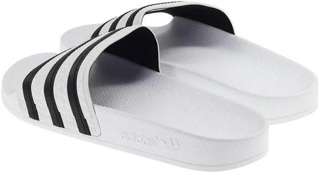 Adidas Womens Adilette Slide White Black