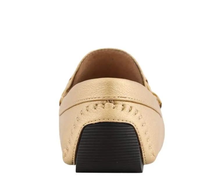 Amali Trentino Gold Men’s Casual Moccasins Gold Slip On
