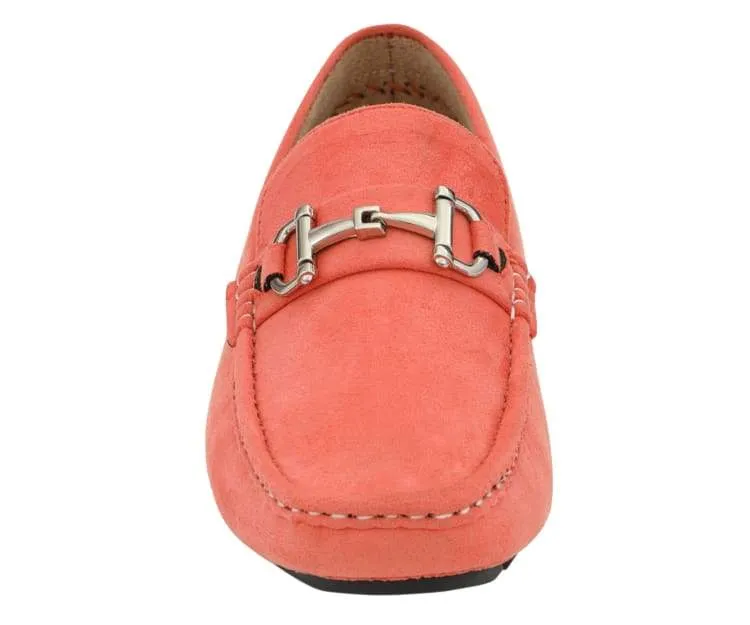 Amali Walken Men's Suede Driving Shoes Coral