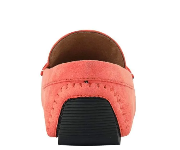 Amali Walken Men's Suede Driving Shoes Coral