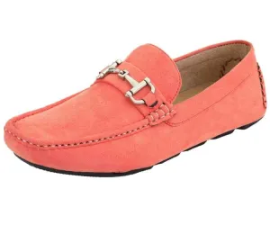 Amali Walken Men's Suede Driving Shoes Coral