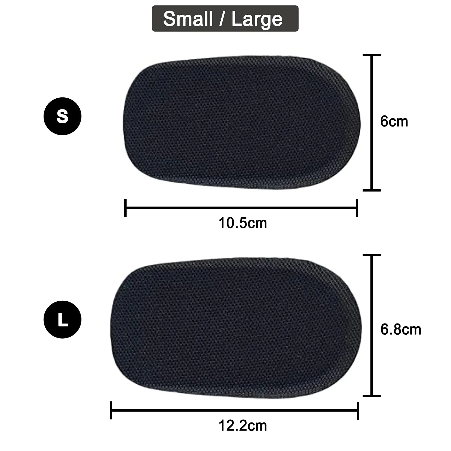 Bacophy Gel Height Increase Insoles for Men & Women, Heel Cushion Pads Height Lift Shock Absorption Shoes Inserts Black Large, Heel Height 2.5cm