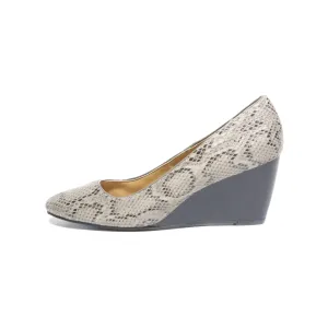 Bass G.H. Bass & Co Wedge Shoes Leather Grey Color For Women