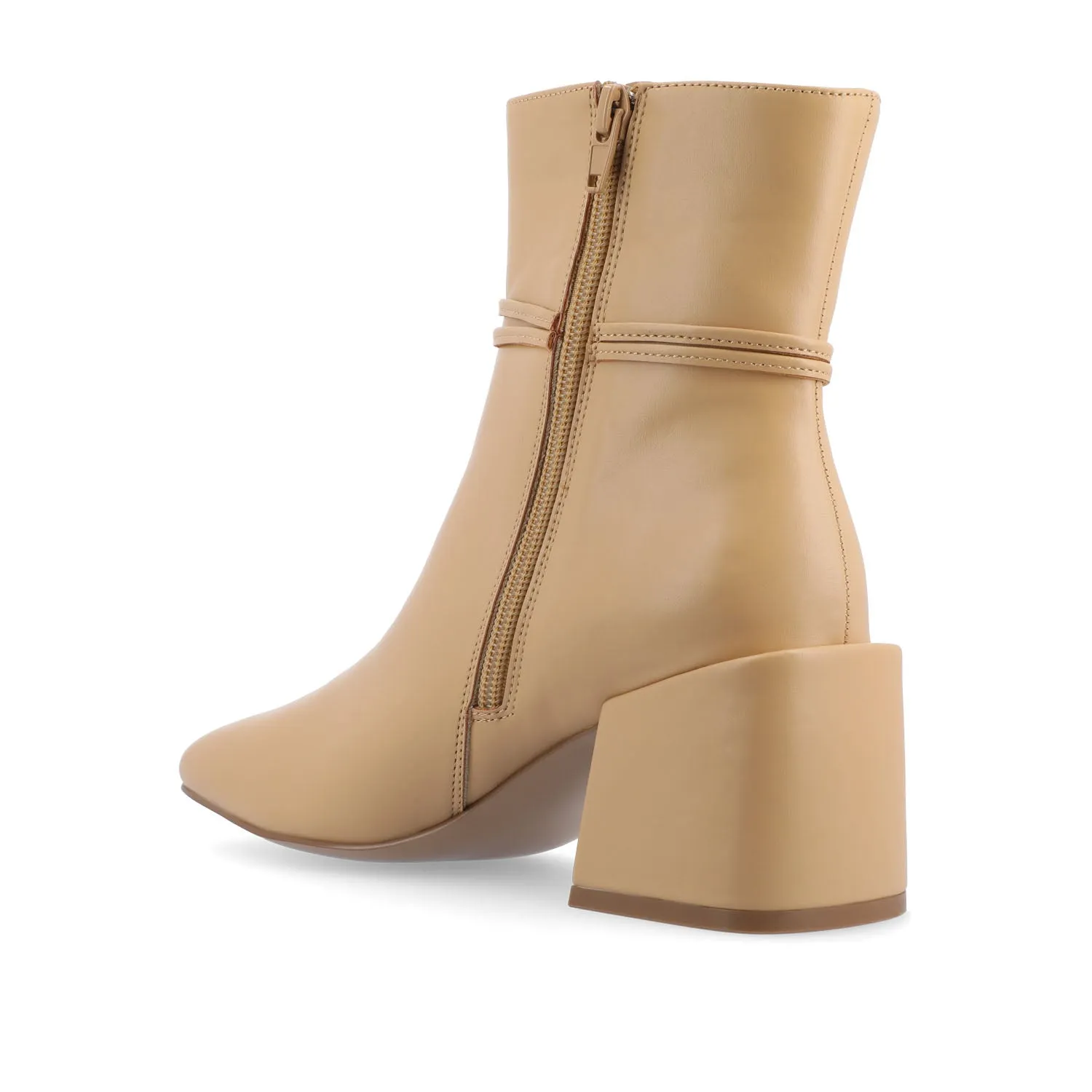 BEVERLEY BLOCK HEELED BOOTIES IN WIDE