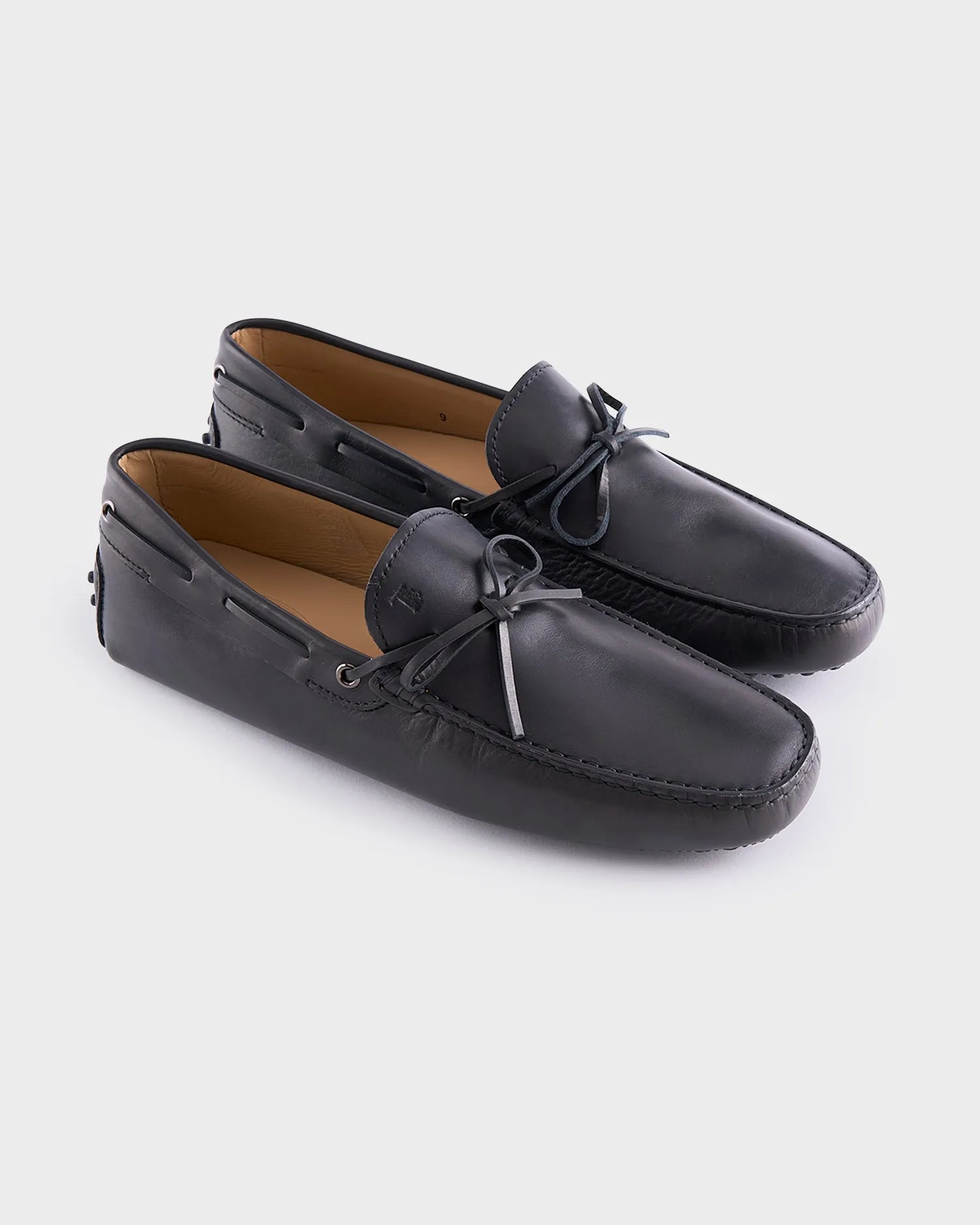 Black Leather New Gommini Driving Shoes