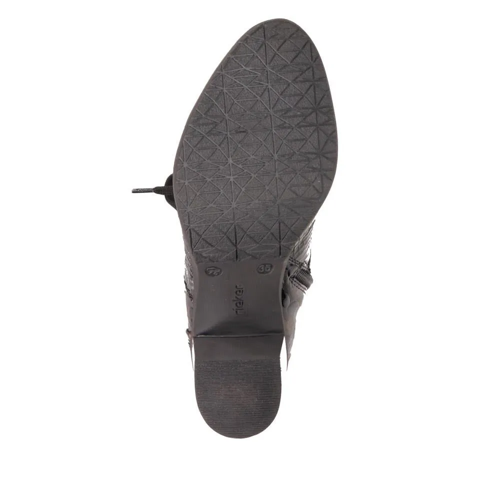 Block-Heeled Leather Ankle Boots - RKR40532 / 326 094