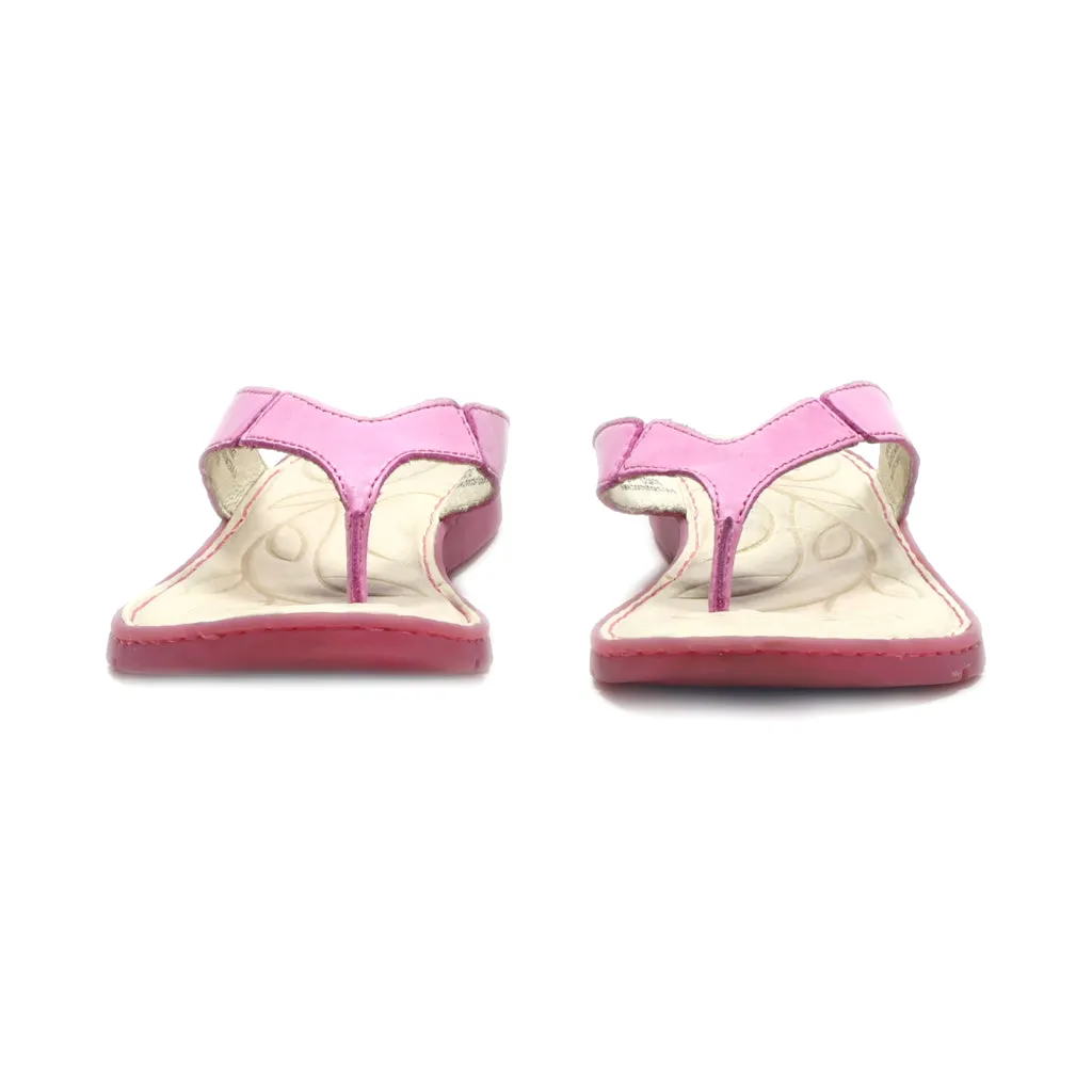 Born Flip Flops Leather Pink Colour For Women
