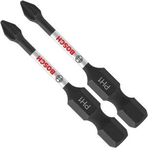 Bosch Impact Tough 2" Phillips #1 Power Bits - 10 Pack