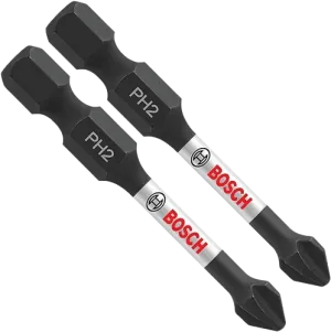 Bosch Impact Tough 2" Phillips #2 Power Bits - 15 Pack
