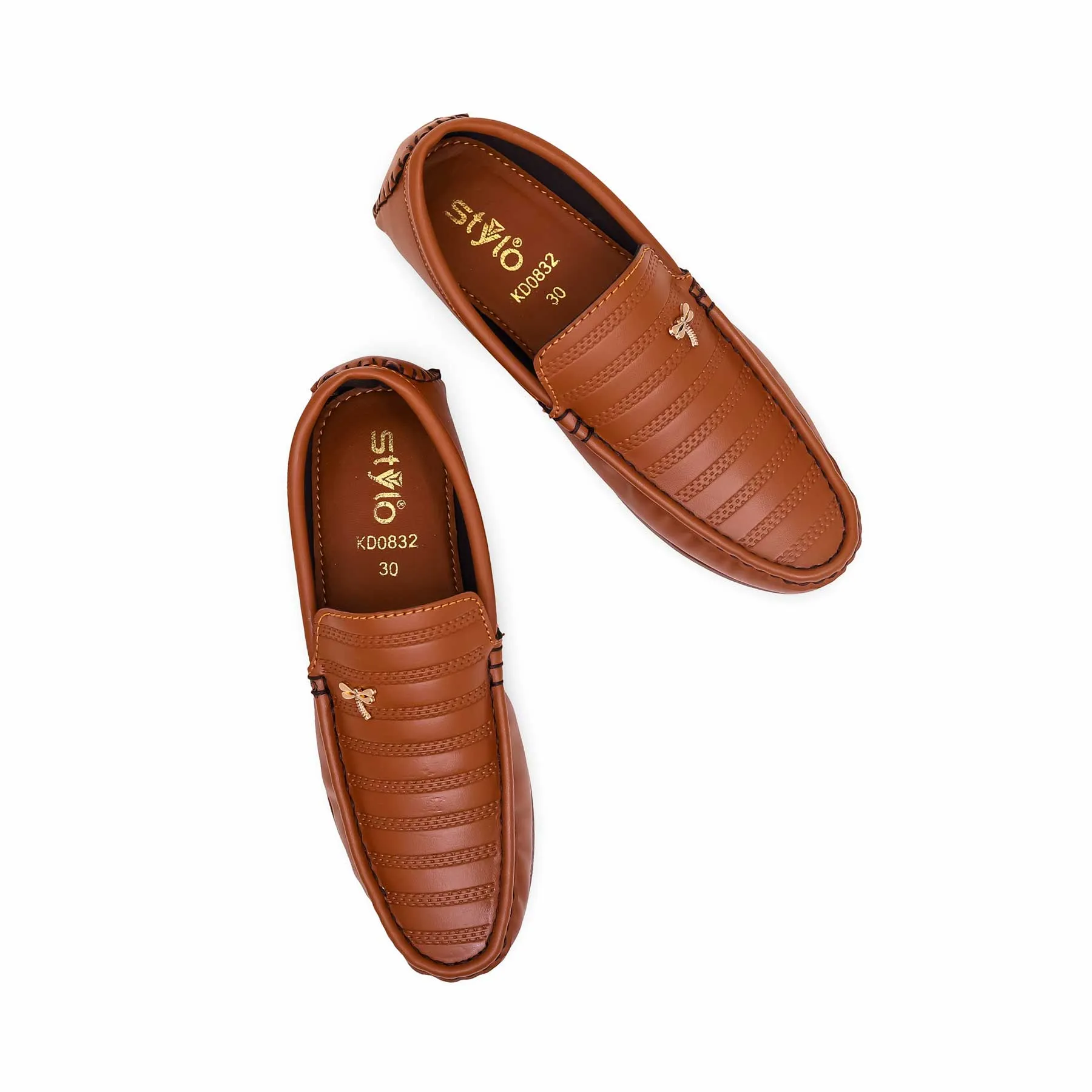 Boys Brown Formal Moccasin KD0832