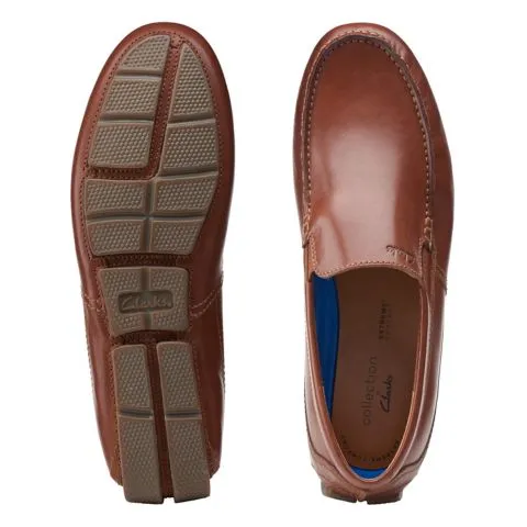 CLARKS MARKSMAN PLAIN -  DARK TAN