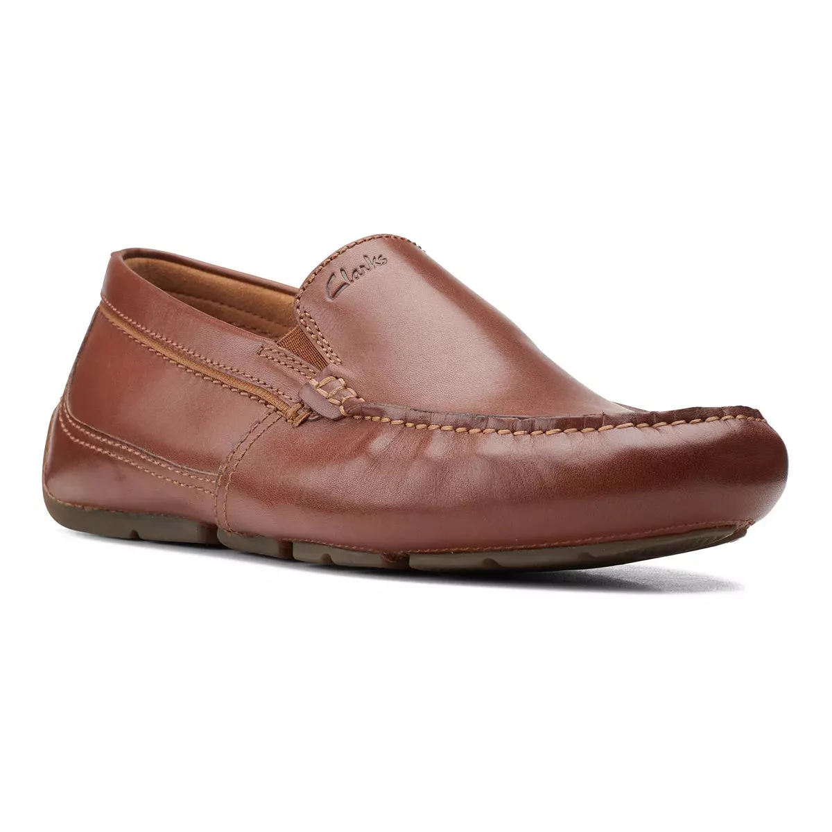 CLARKS MARKSMAN PLAIN -  DARK TAN