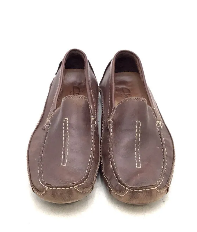 Clarks Men's Mansell 87706 Brown Leather Driving Loafer Shoes - Size 10M