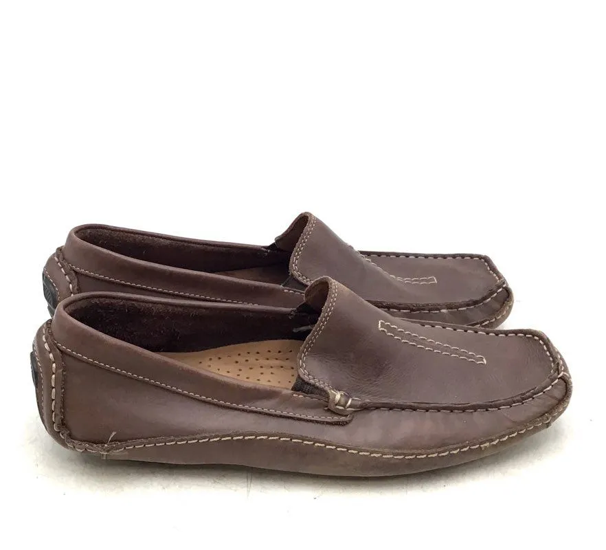 Clarks Men's Mansell 87706 Brown Leather Driving Loafer Shoes - Size 10M