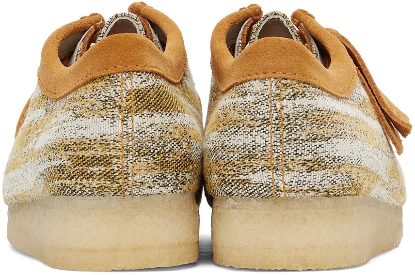 Clarks Originals Orange Fabric Wallabee Lace-Ups