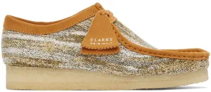 Clarks Originals Orange Fabric Wallabee Lace-Ups
