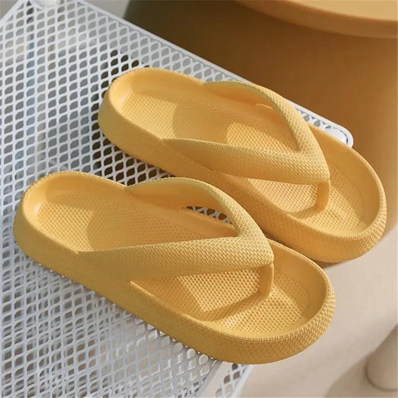 Cloud Comfort Women's Stylish Platform Flip Flops: Trendy Summer Sandals