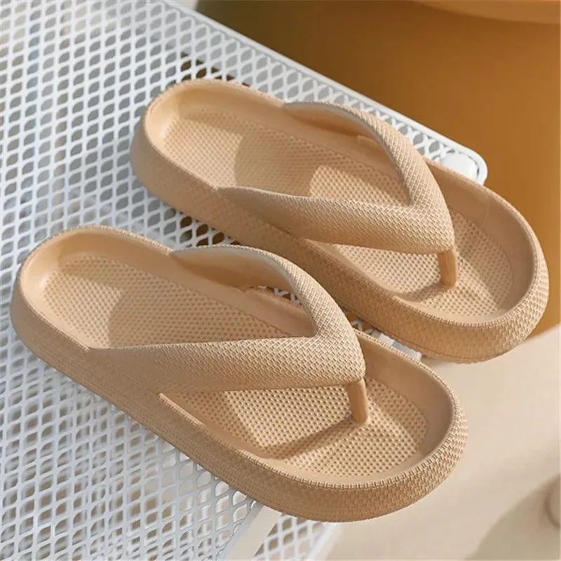 Cloud Comfort Women's Stylish Platform Flip Flops: Trendy Summer Sandals