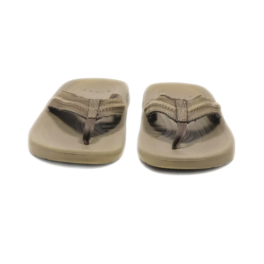 Crocs Yukon Mesa Flip Flops Fabric Brown Colour For Men