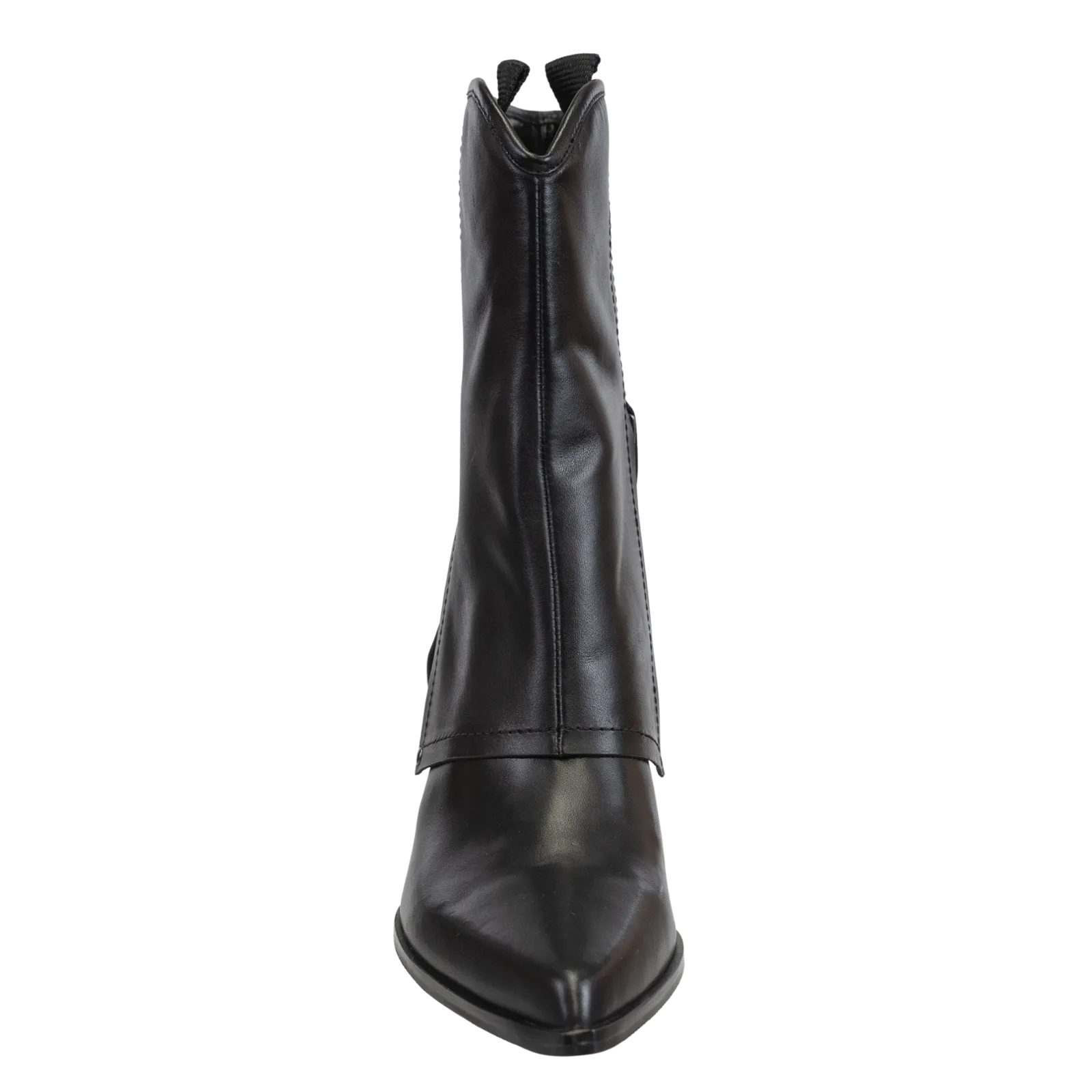 CURIO in BLACK Heeled Mid Shaft Boots