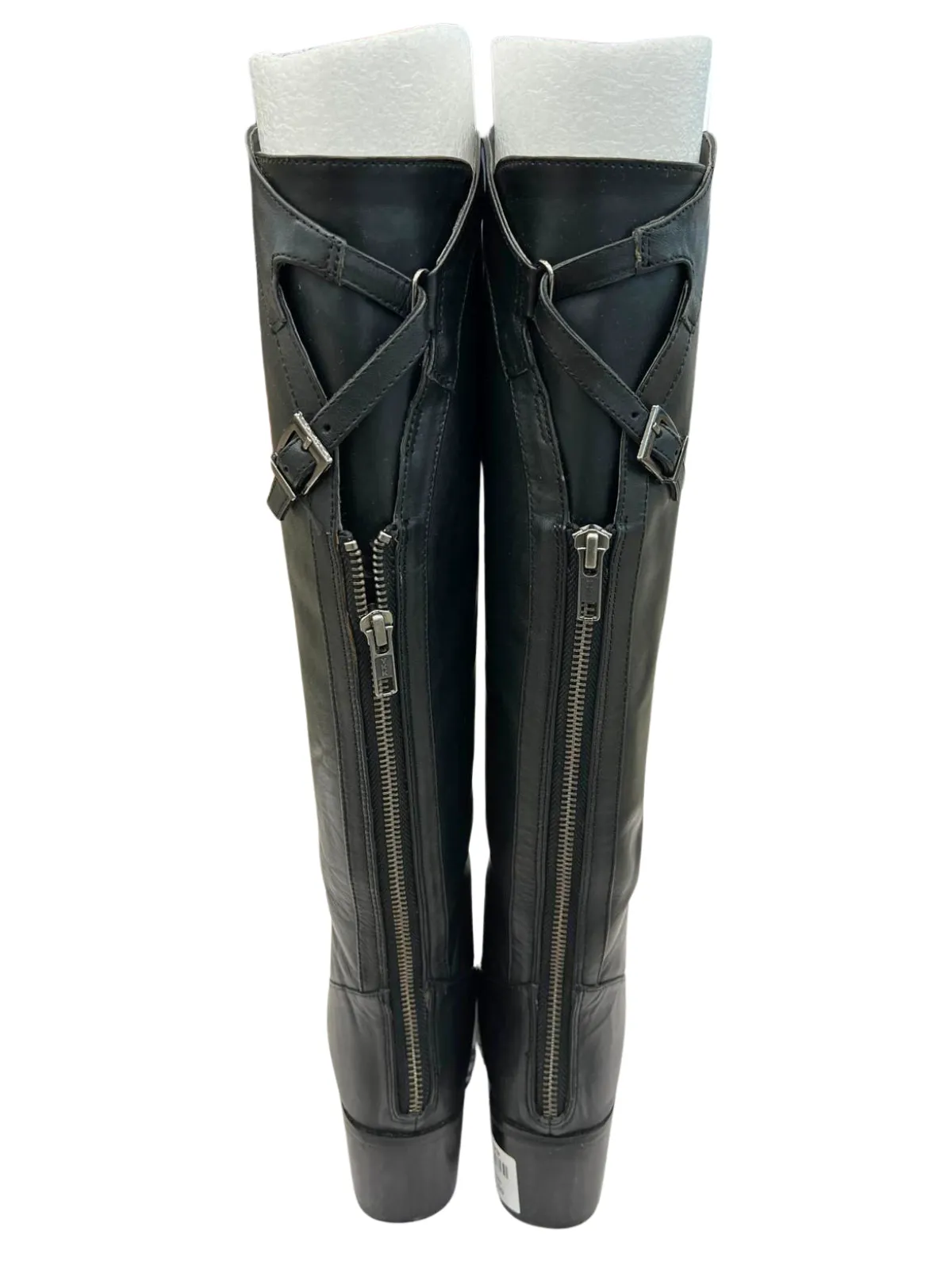 Darryl Leather Heeled Long Boots