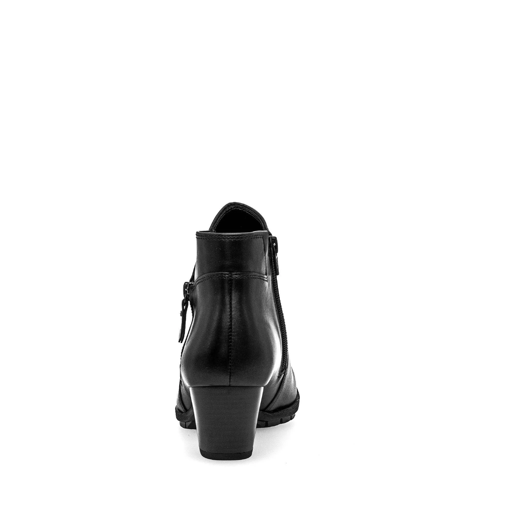 Gabor Olivetti 56.603.57 Ladies Black Wide Leather Side Zip Ankle Boots