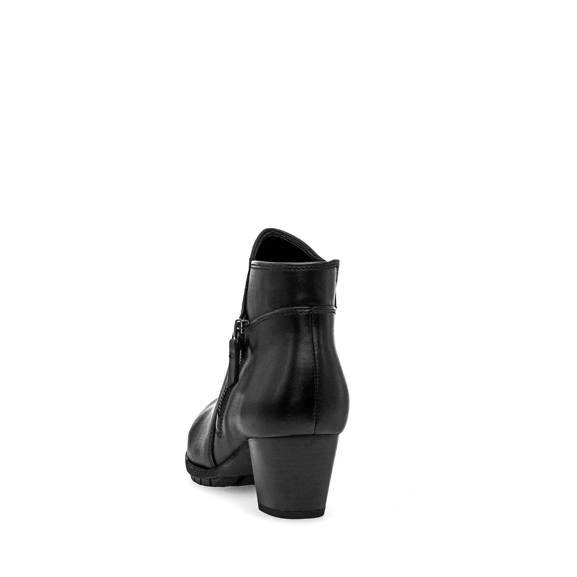 Gabor Olivetti 56.603.57 Ladies Black Wide Leather Side Zip Ankle Boots