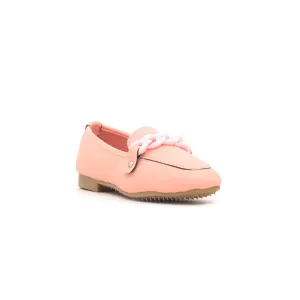 Girls Pink Formal Moccasin KD0292