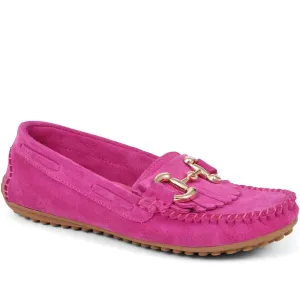 Giustina Suede Buckle Moccasins - GIUSTINA / 323 917