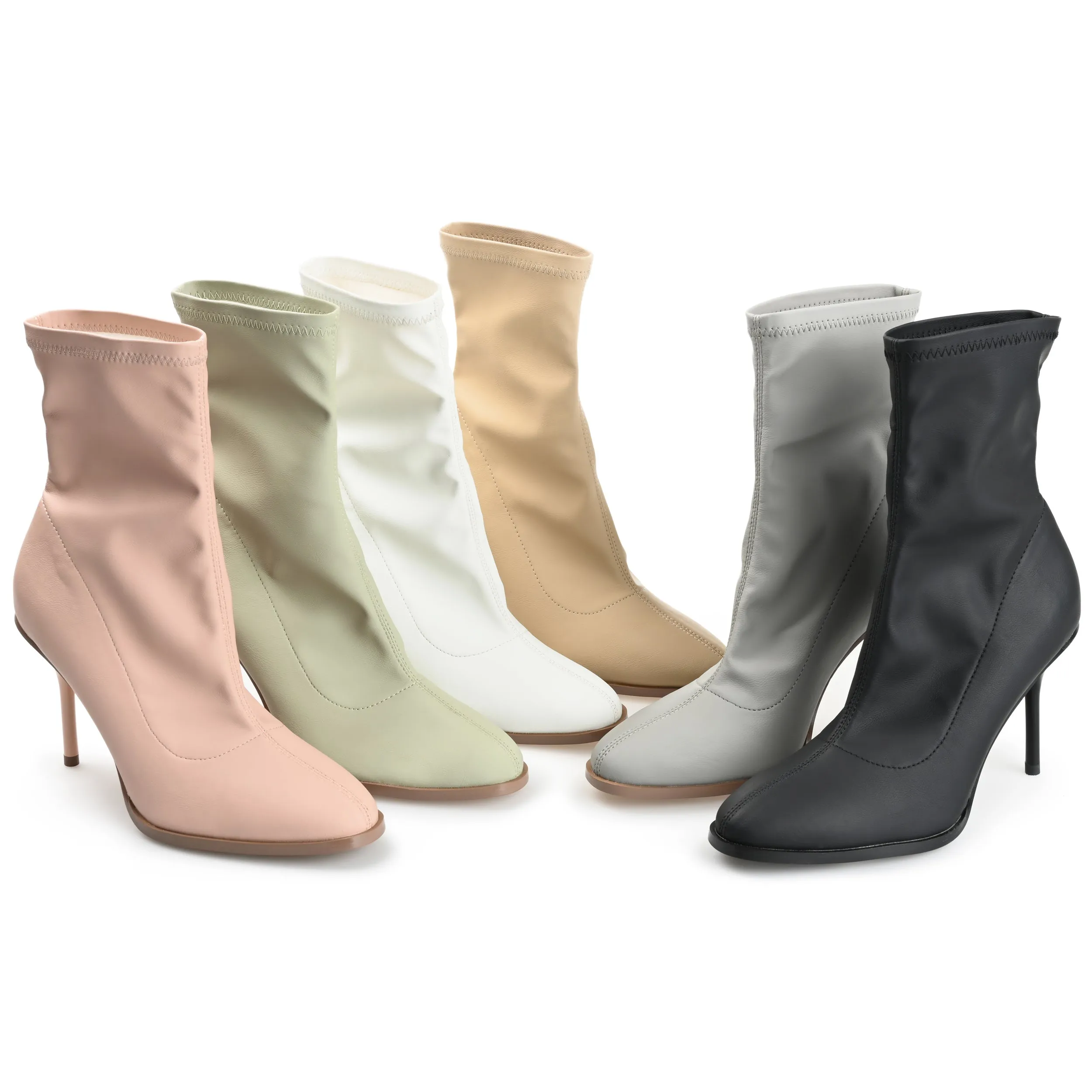 GIZZEL PULL ON BOOTIES IN FAUX LEATHER