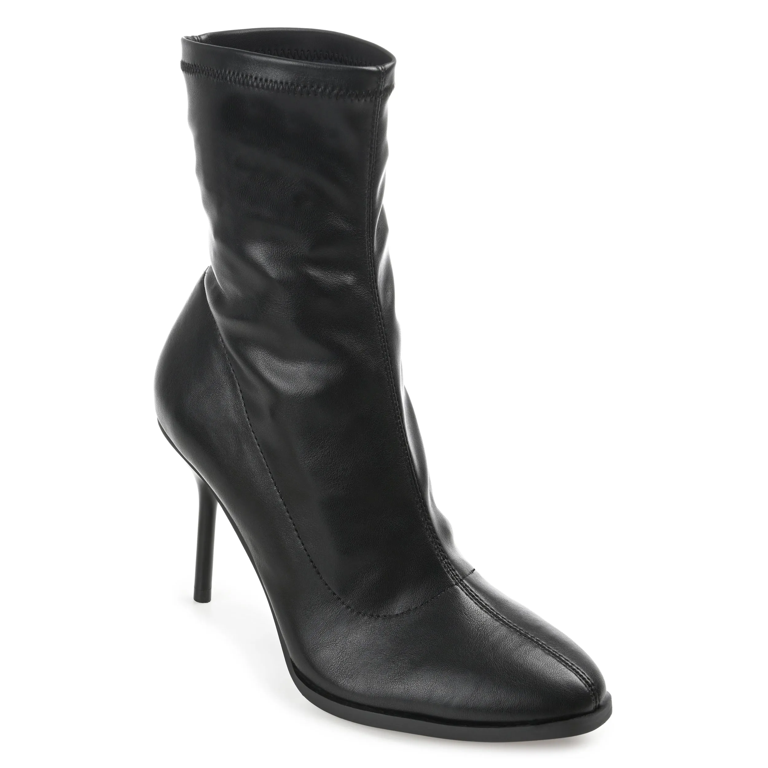 GIZZEL PULL ON BOOTIES IN FAUX LEATHER