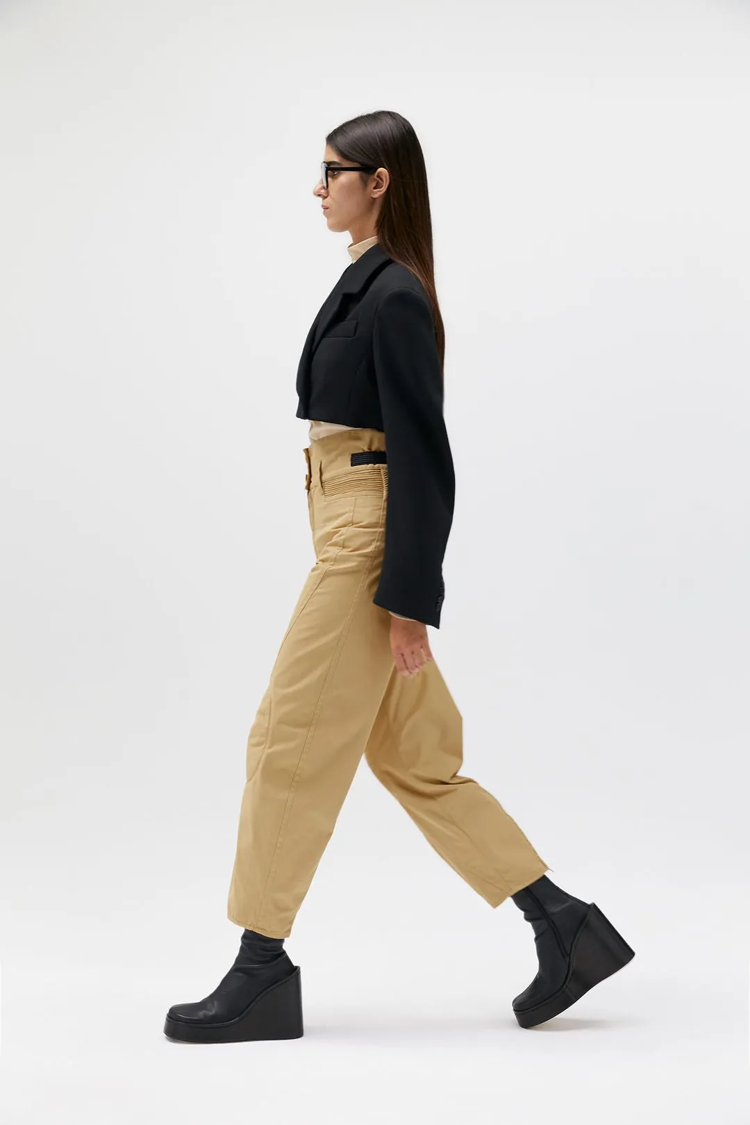 Hanae Platform-Sole Leather Boots