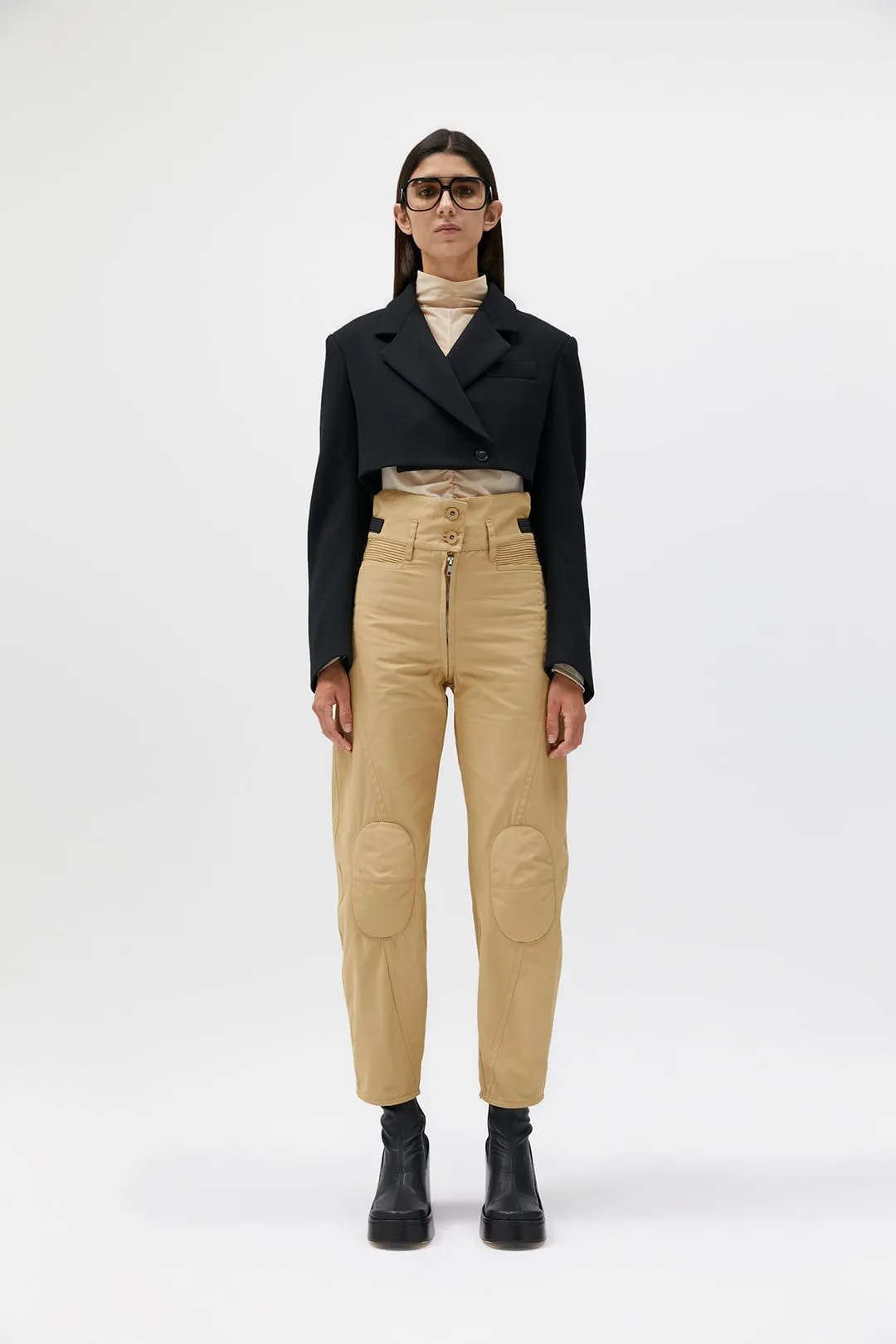 Hanae Platform-Sole Leather Boots