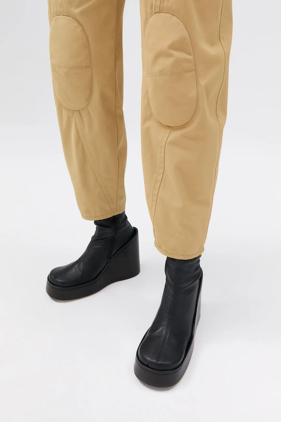 Hanae Platform-Sole Leather Boots