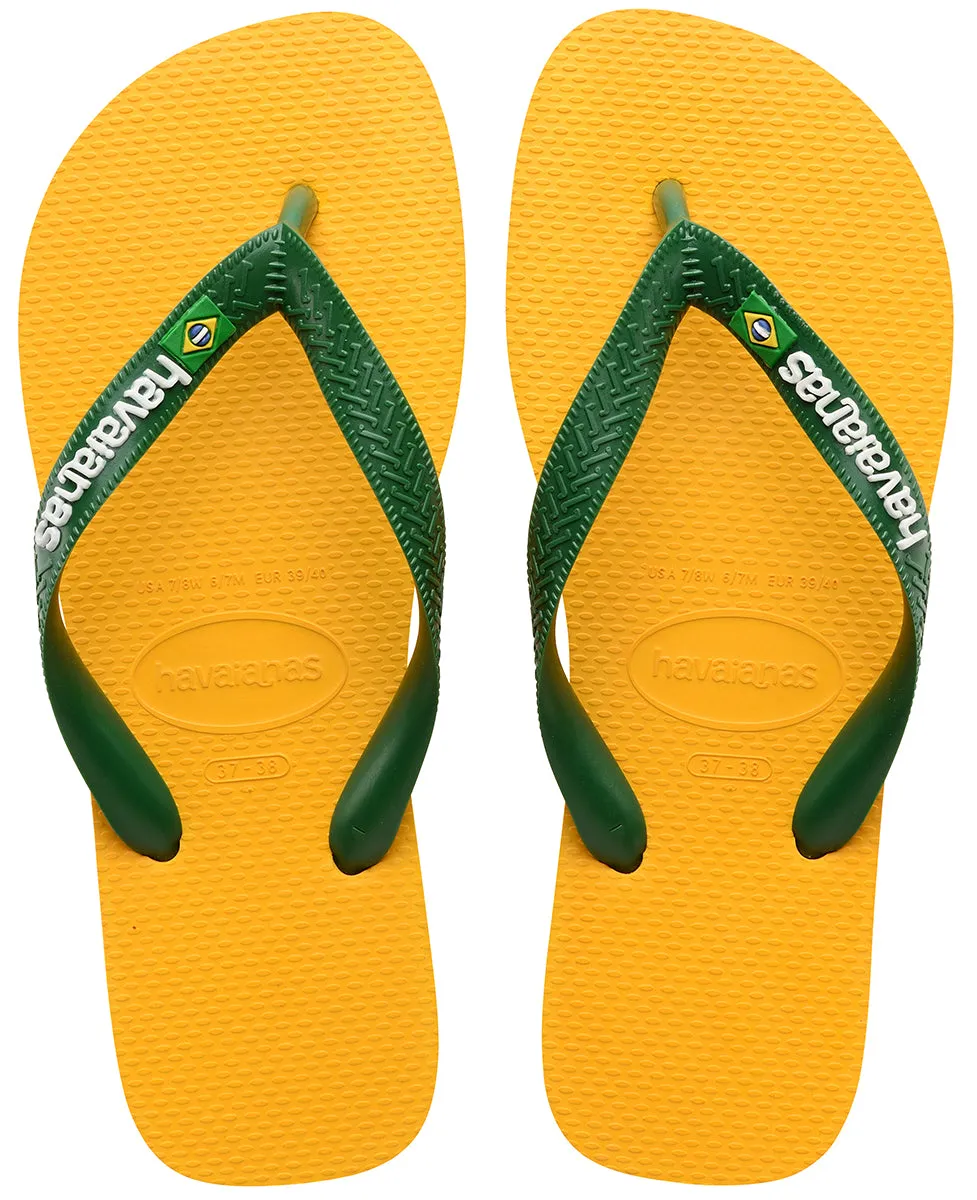 Havaianas Brasil Logo In Yellow Green