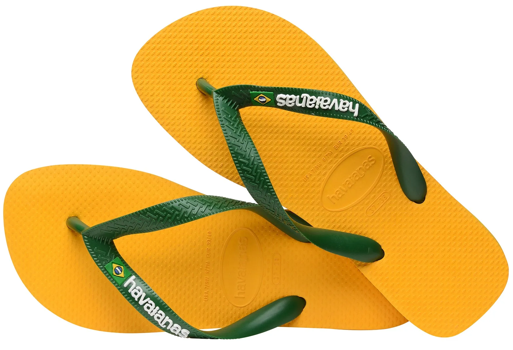 Havaianas Brasil Logo In Yellow Green