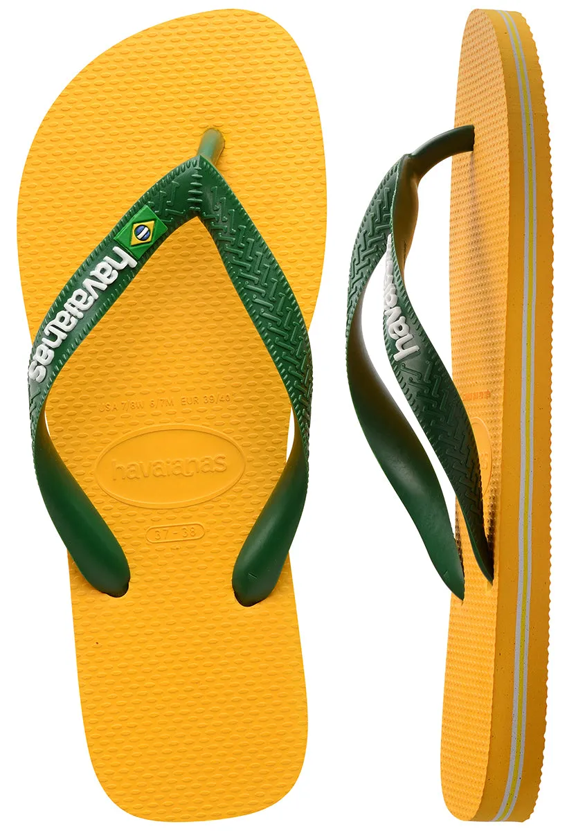 Havaianas Brasil Logo In Yellow Green