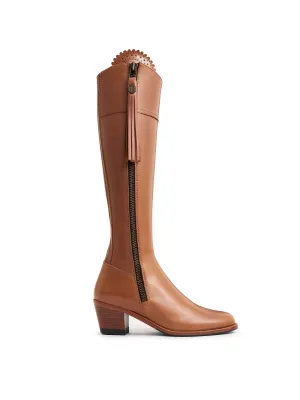 Heeled Regina (Narrow Fit) - Tan Leather Heeled Regina (Narrow Fit) - Tan Leather