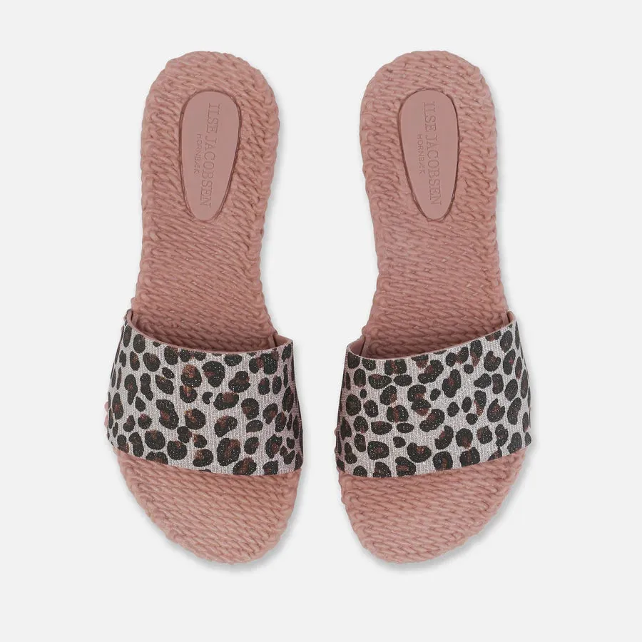 Ilse Jacobsen Leopard Print Slip on Flops