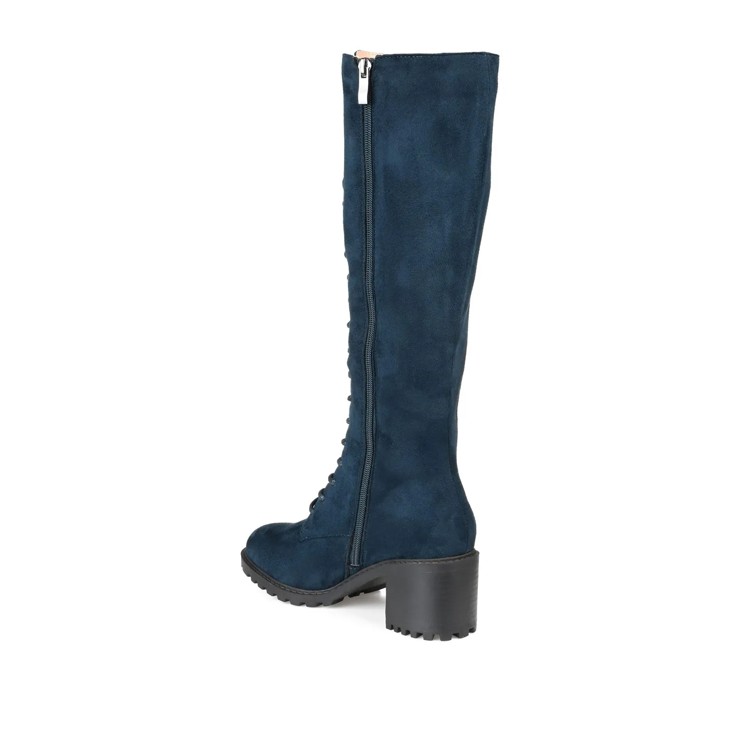 JENICCA LACE-UP BOOTS IN WIDE CALF