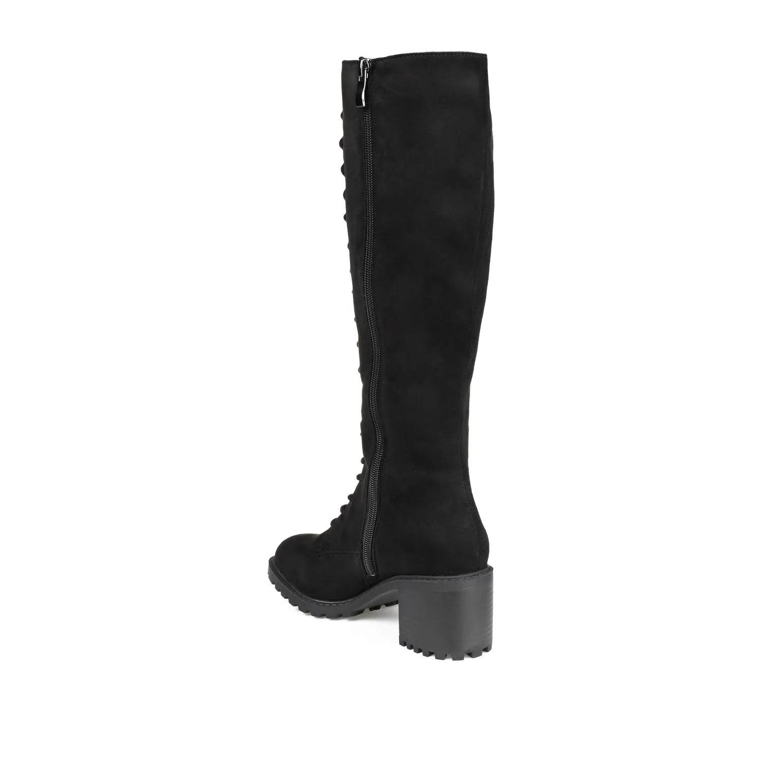 JENICCA LACE-UP BOOTS IN WIDE CALF