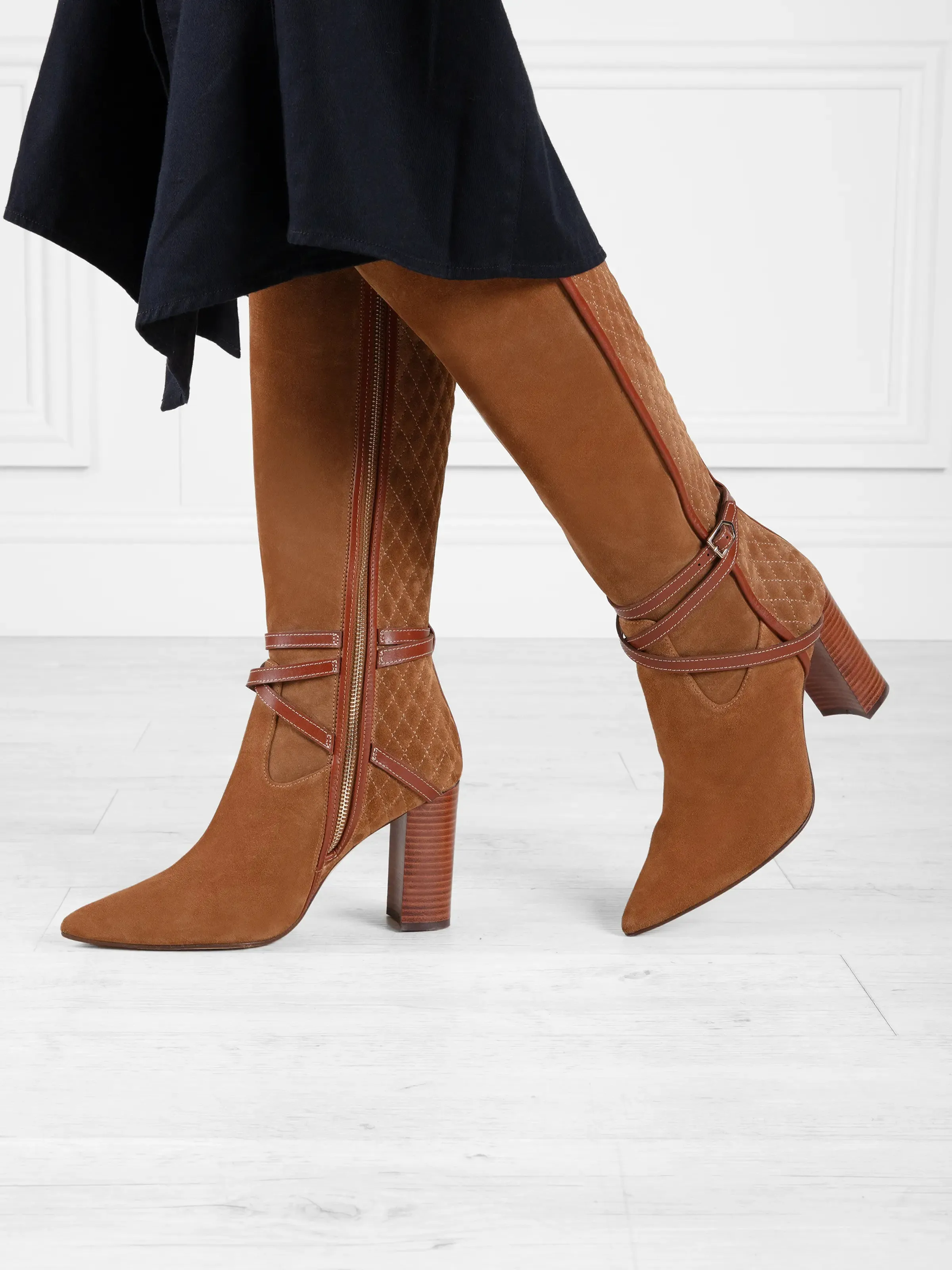 Knee High Chiswick - Tan Suede