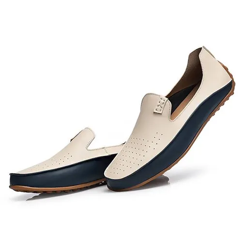 Large Size Men Color Blocking Loafers
