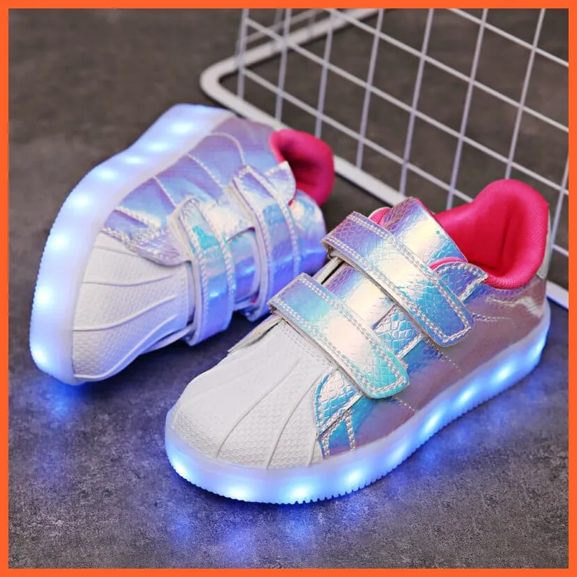 Led Usb Charging Glowing Sneakers For Children