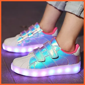 Led Usb Charging Glowing Sneakers For Children