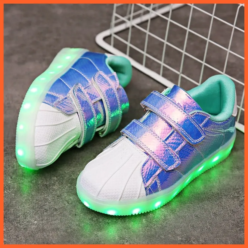 Led Usb Charging Glowing Sneakers For Children