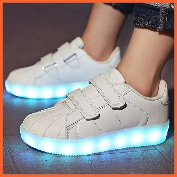Led Usb Charging Glowing Sneakers For Children